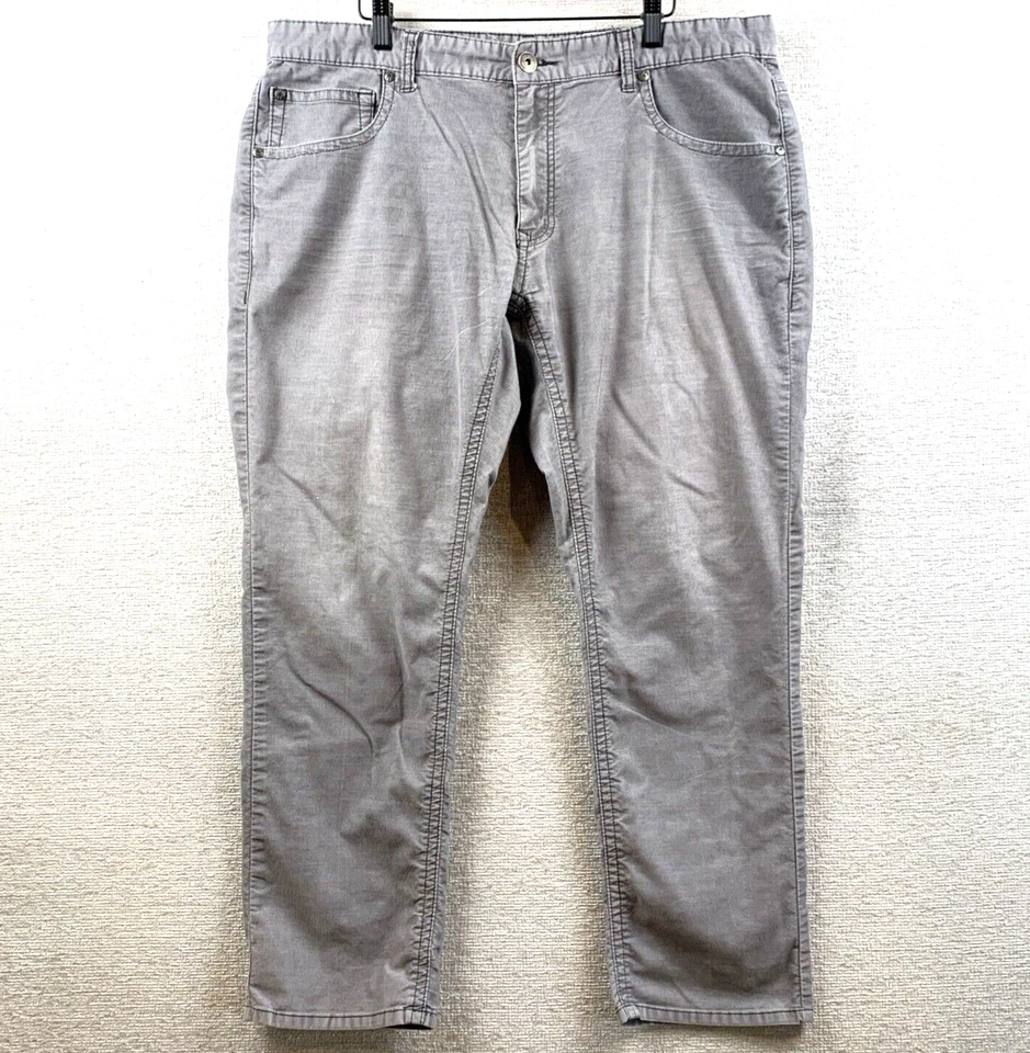 INTERNATIONAL CONCEPT Берлин вельветовые брюки мужские размер 40 x 30 (28) тонкий серый папа - Изображение 1 из 4