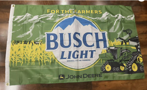 PRE-ORDER John Deere Busch Light Beer 3x5 FT Flag Banner Fan Gift