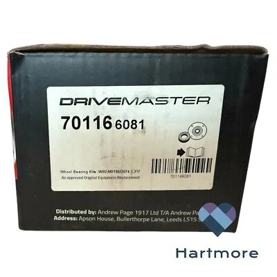 Drivemaster 701166081 Kit de cojinete de rueda trasero derecho/derecho Nissan X-Trail 2002-2013 Foto 1 de 2