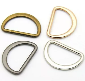 Small ALLOY D-Rings WELDED buckles 7mm high x 12.5mm wide, LEATHERCRAFT webbing - Picture 1 of 8