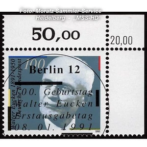 KBWZ Bund 1494, Sonderstempel BERLIN, Eucken (08.01.1991) - Picture 1 of 1