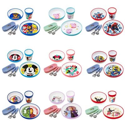 Set di stoviglie per bambini antiscivolo stoviglie per bambini set di stoviglie posate per bambini - Immagine 1 di 3