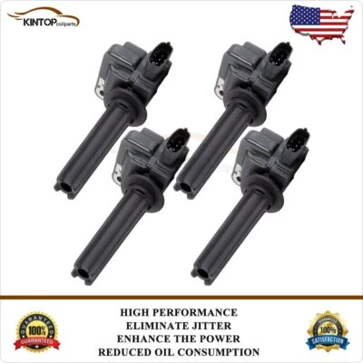 Paquete de 4 bobinas de encendido para Saab 9-3 L4 2,0 L Turbo 2004 2005 2006 2007-2011 Foto 1 de 4