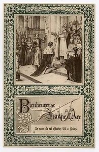 Bienheureuse JEANNE D'ARC . le sacre du roi CHARLES VII à REIMS . 13 . - Imagen 1 de 2