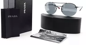 PRADA Sonnenbrille SPS 54R 56-18 7AX 5L0 135 Flieger Schwarz Randlos Italy OVP - Bild 1 von 10