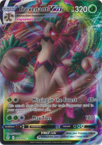 Trevenant VMAX - 014/203 Ultra Rare Evolving Skies NM Pokemon TCG - Image 1 of 1