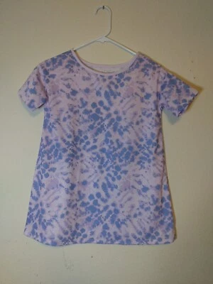 cat and jack 6/7 small pajamas top tie dye Purple - Image 1 of 4