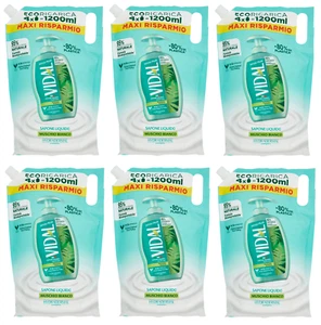 6er-Pack Vidal Sapone Muschio Bianco Flüssigseife Weißer Moschus, Seife 1200ml - Bild 1 von 7