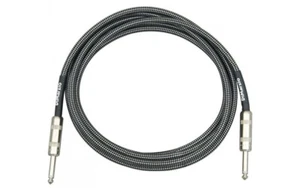 NEW DiMarzio 10' Overbraided Instrument Cable - BLACK/GRAY, EP1710SSBKGY - Picture 1 of 1