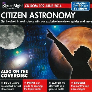 BBC Sky At Night Cd-Rom, Citizen Astronomie, #109 Juin 2014, Windows, Mac - Photo 1/2