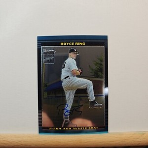 2002 Bowman Draft Picks & Prospects Royce Ring Chrome Autograph card # BDP170
