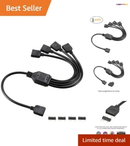 Listed 30cm ARGB 1 to 4 Splitter Cable - Connect Your Favorite LED Strips - Picture 1 of 9