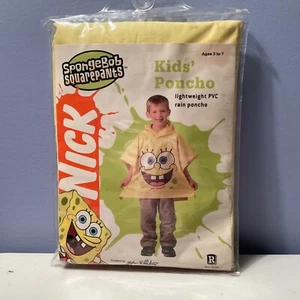 NEW SpongeBob SquarePants Kid’s Poncho Ages 3 to 7 NIP Stephen Hillenburg - Picture 1 of 4