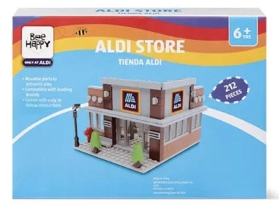 Bee Happy ALDI Store Set Aldi Finds Building Bricks RARE 212 Piece NEW - Image 1 of 3