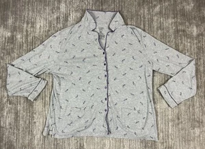 Simply Basic Shirt Girls 12-14 Gray Floral Sleepwear Pajama - Picture 1 of 10