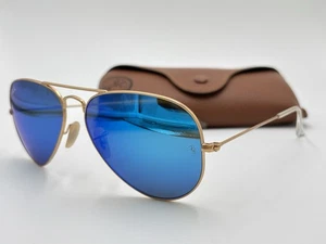 Ray Ban RB3025 112/17 AVIATOR 58mm Blue Flash/Gold ORIGINAL Sonnenbrille ITALIEN - Bild 1 von 17