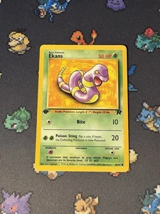 Pokémon Cards Ekans 56/82 Team Rocket FIRST EDITION WOTC - (LP) - Picture 1 of 2