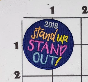 2018 Stand Up Stand Out Patch Girl Scouts USA Uniform Embroidered - Picture 1 of 1