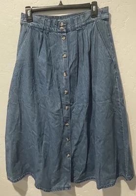 Cabin Creek джинсовой ткани кнопка спереди юбка ремня петли измененная талия 30 дюймов читать - Изображение 1 из 4