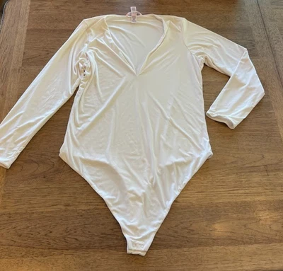 Victoria's Secret белый XXL BODYWEAR FeatherSoft инновации длинным рукавом боди - Изображение 1 из 4