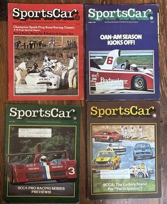Lot of 4 Sports Car Magazine 1981 SCCA Preview, Can-am season  Foto 1 de 4