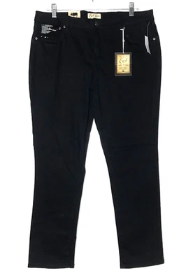 Earl Jean Skinny Jeans Womens 16 Petite Sequin Pockets Black Denim Stretch - Image 1 of 4