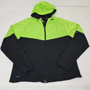 Nike Dri-Fit Back Reflector Running Jacket Uomo 2xl Nero e Verde Misto Poliestere - Foto 1 di 8