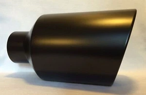 4” INLET x 10” OUTLET x 18”L FLAT BLACK DIESEL EXHAUST TIP FORD, CHEVY, DODGE - Bild 1 von 5