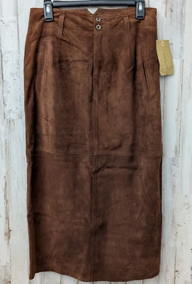 Maxi Falda De Colección Años 90 Cuero 12 Western Ranch Vaquera Boho Festival Ecuestre Foto 1 de 4