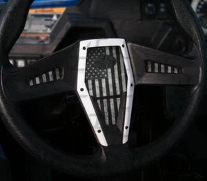 American Flag Steering Wheel Decal Graphic Kit - For Polaris RZR 1000 & General  - Foto 1 di 7