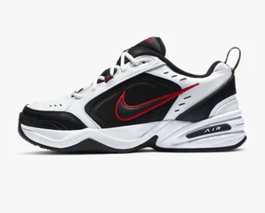 Hombre Nike Air Monarch IV WIDE 4E Blanco/Negro-Rojo 416355 101 - Imagen 1 de 6
