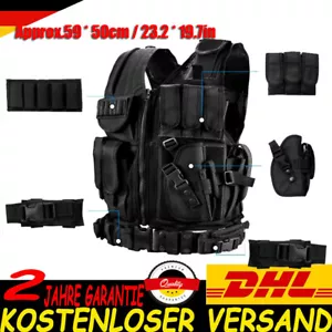 Outdoor Taktische Weste Herren Militär Einsatzweste Jagd Airsoft Feldweste DHL - Bild 1 von 8