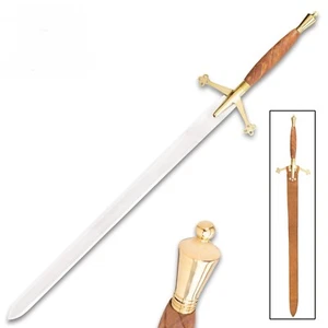 43" Full Size Medieval Scottish Claymore Sword Cosplay Knight Two-Handed Fantasy - Picture 1 of 5
