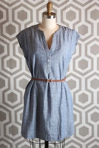 NWT Joie Neha Tunic Dress Small $238 Sailor Blue Stripes Belt - Picture 1 of 5