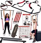 Pilates Bar Kit With Extra Resistance Bands - Portable Gym Home Workout