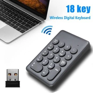 Notebook Tablets 18 Keys Numpad Numeric Keypad Digital Keyboard 2.4G Wireless - Picture 1 of 13