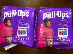 Huggies Pull-Ups Nighttime Training Pants - - 3T-4T- Lot of two 20 ct pack - Picture 1 of 2