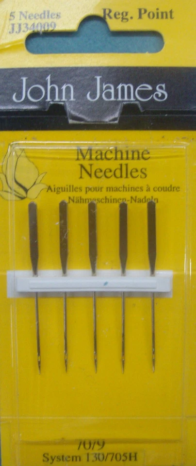AGHI AGO PER MACCHINA CUCIRE  JOHN JAMES - MISURA 70/9  130/705H (5 GHI) 1 CONF - Immagine 1 di 1
