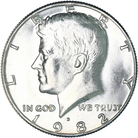1982 D Kennedy Half Dollar CN-Clad Choice BU US Coin See Pics Z157 Cover