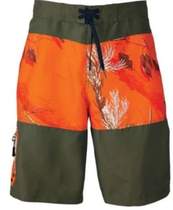 NEW Men's RealTree APG Blaze Bay Rapids Camo BoardShorts Surf Swim Water Shorts - Picture 1 of 1