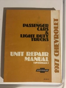 1977 Chevy passenger Car Truck Unit Repair Overhaul Manual GM Shop #ST333-77 - Bild 1 von 2