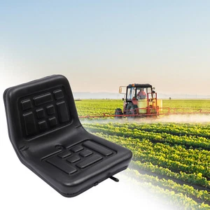 New Universal Tractor Seat Tracks Thickly-padded Seat & Backrest w/ 140 mm Slide - Picture 1 of 13