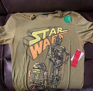 Disney Star Wars R2D2 and C3PO Men’s T-Shirt, NWT, Large - Picture 1 of 2