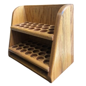 ✨Essential Oil Wooden 2 Tier Display Oak Rack for 46 Essential Oil bottles - NEW - Picture 1 of 2
