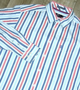 Blue Harbour Shirt Marks and Spencer Button Down Striped Designer Mens Size LRG - Picture 1 of 7