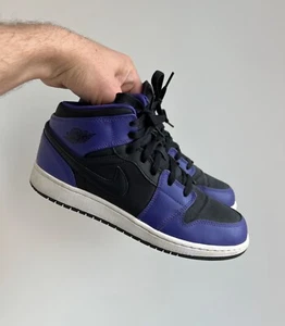 Nike Air Jordan 1 Retro Mid GS Dark Concord Sneakers - Picture 1 of 13