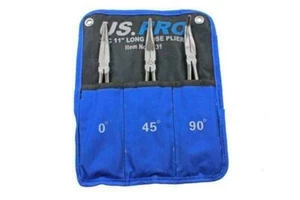 US Pro Long Reach Nose Pliers Set 11'' 275mm Straight 90, 45 degree B1831 - Picture 1 of 5