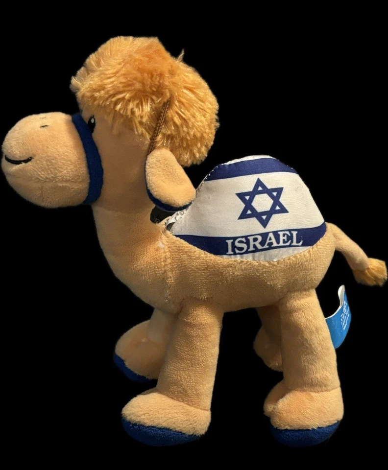 Israel Camel Plush w/ Israel Flag On Hump Stuffed Animal Toy Souvenir - Image 1 of 4