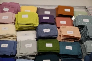 50 Pcs Mix 100 %Linen scraps bundle, Natural linen fabric remnants for craft - Picture 1 of 12