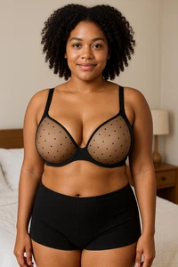 Ambrielle Black Full Figure Everyday Full Coverage Underwire Bra 38DD - Picture 1 of 6